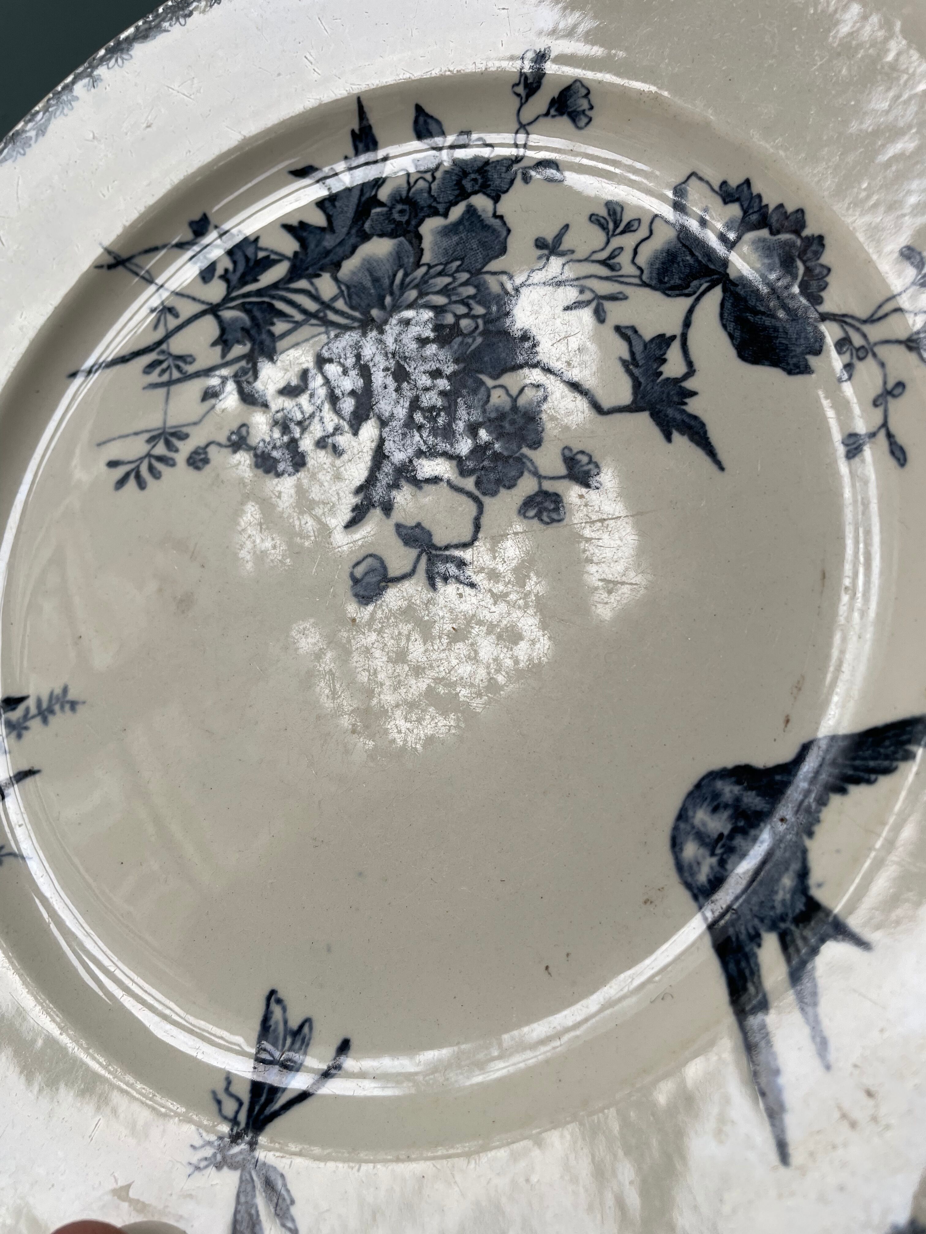 Series of 5 flat plates Terre de Fer HB and Cie Choisy Le Roi