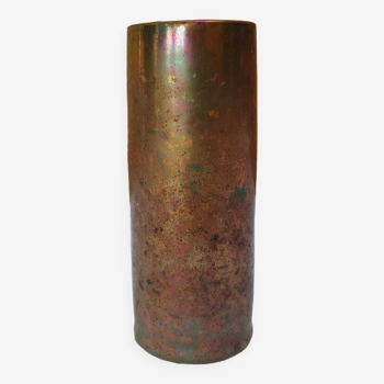 Small antique iridescent scroll vase - 11 cm