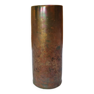 Small antique iridescent scroll vase - 11 cm