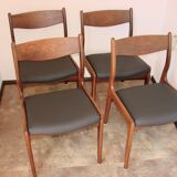 Set of 4 vintage rosewood chairs from the 1960s, Richbilt, Johannes Anderse