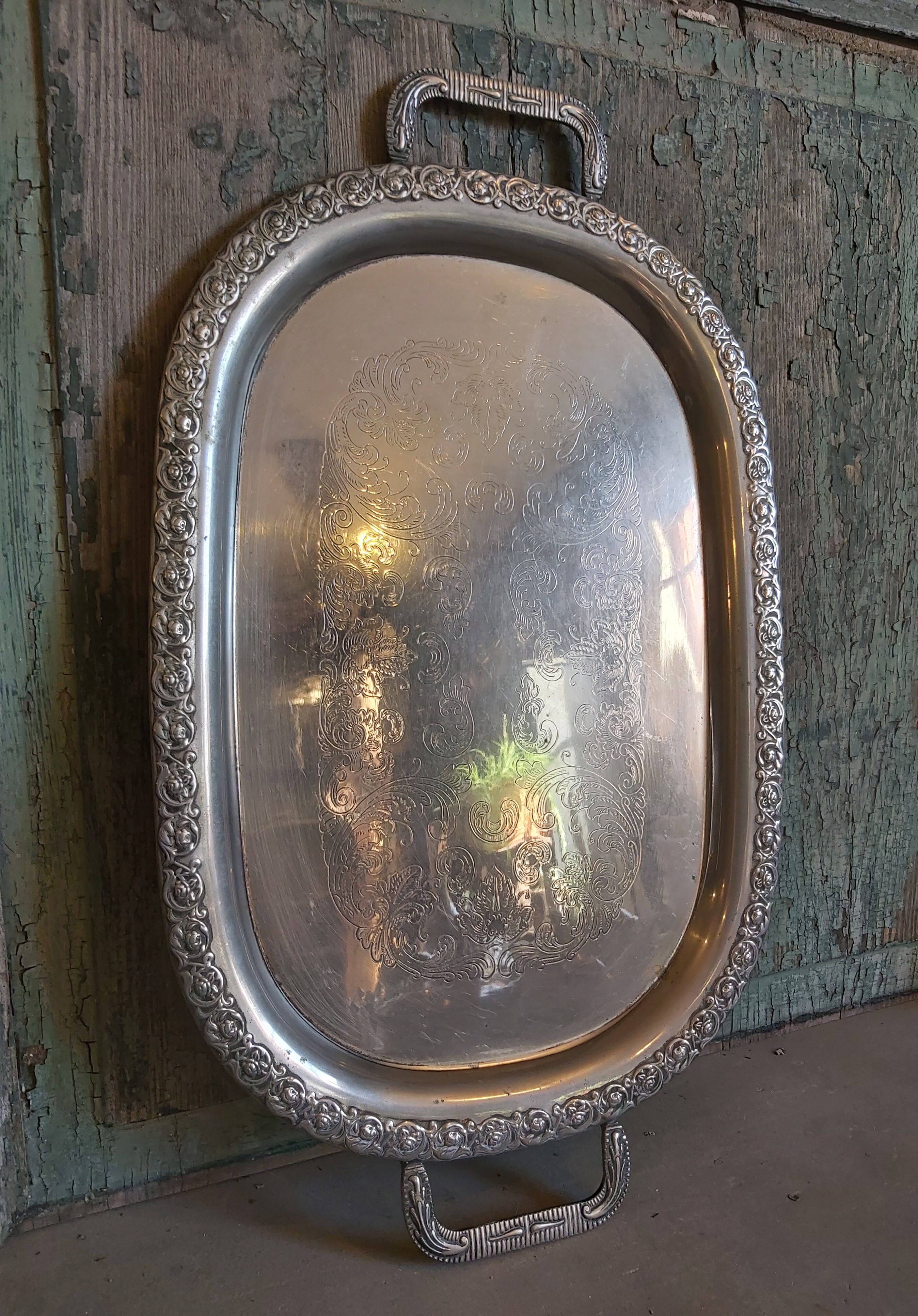 Vintage Swedish tray, silver plated