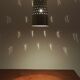 Set of 2 large Mid Century Modern perforated brass pendant lamps