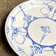Bowl, bread plate Sarreguemines, "Copenhagen" service in blue earthenware.