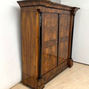 Biedermeier Wardrobe, Walnut Veneer, South Germany circa 1820