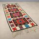 Antique kilim rug in wool, finely knotted, handmade 90 x 35 in.
