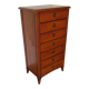 Semainier-Commode- 7 tiroirs-merisier-Style Louis Philippe-Pieds trapèze
