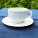Lot de 6 tasses chocolat bistrot anciennes porcelaine Pillivuyt blanches  20 cl