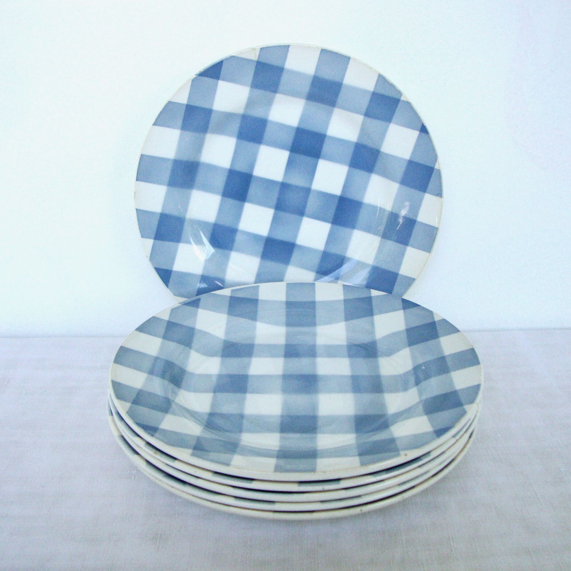 Set of 6 plates Digoin Sarreguemines