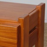 Pair of elm bedside tables for Maison Regain, 1970