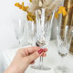 Lot de 6 flûtes en cristal ciselé