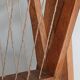 Magazine rack with compass legs in oak and rope, 1950s.