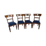 Series of 4 mahogany chairs from the 19th century