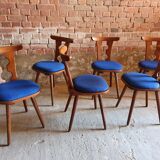 Set of 6 brutalist chairs