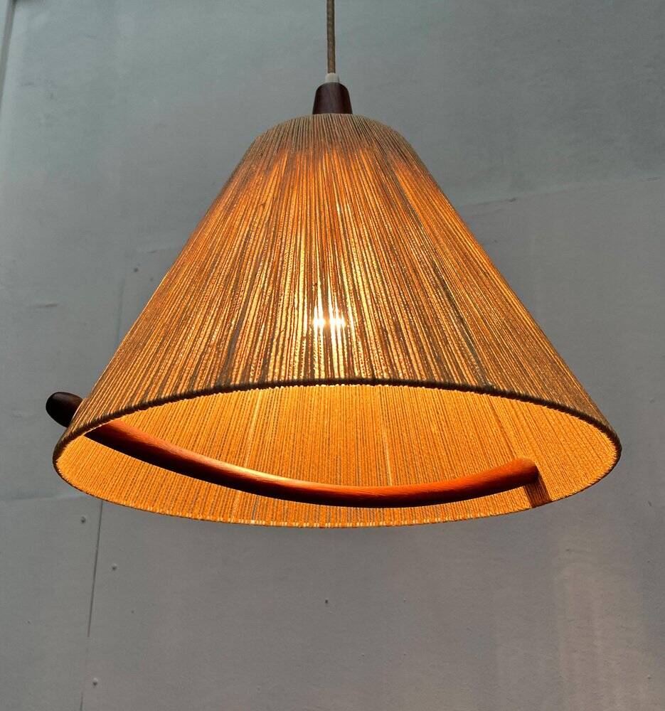 Teak pendant lamp Type 324 from the mid-century by Temde, 1960s.