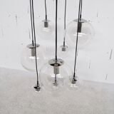 Chromium waterfall chandelier chromed by Raak holland 70
