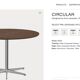 Dining table with a star-shaped six-legged base by Arne Jacobsen for Fritz Hansen.