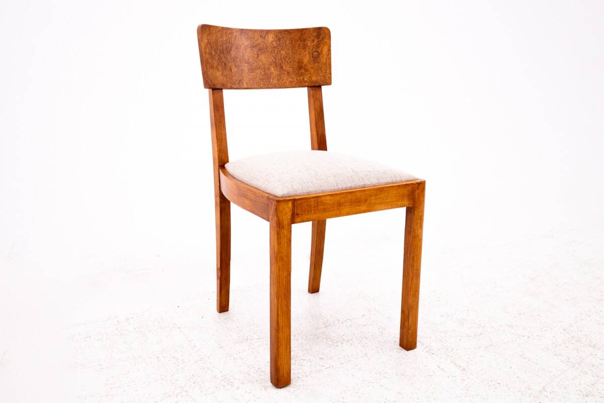 Set of six Art Deco chairs, Poland, 1940s.