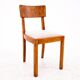 Ensemble de six chaises Art Déco, Pologne, années 1940.