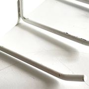 Portemanteau de métier mural en metal blanc vintage