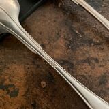 12 silver metal spoons monogram engraved J