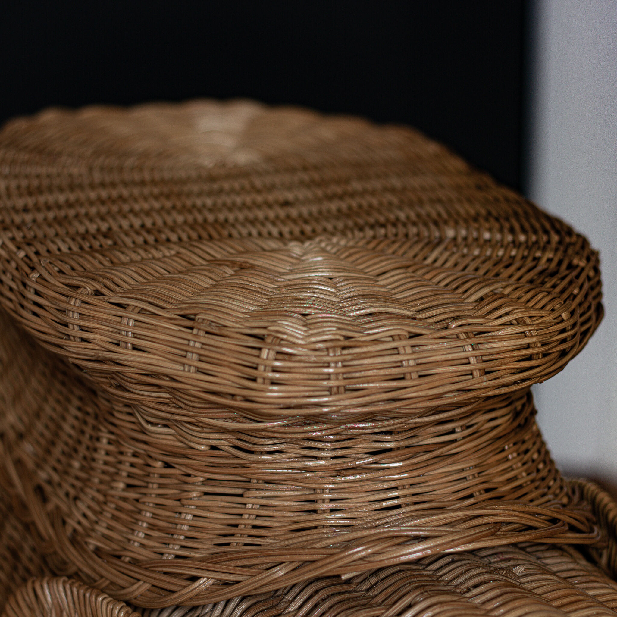 Elephant braided wicker service⎮60s/70s