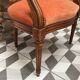 Louis XVI apricot velvet medallion armchair
