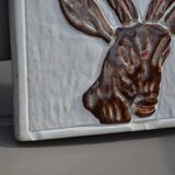 Robert Loiseleur ceramic wall plaque, 1950s-60s