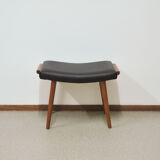 Vintage danish skai and teak stool