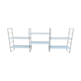 Etagère string blanche et métal chromé années 60 70