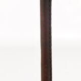 Modern Chandelier by Carl Aubock in Walnut and Leather, Austria, 1950s