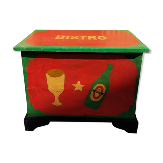 Wooden safe "bistro" red