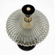 Pair of Mushroom-shaped Table Lamps Murano Glass and Brass