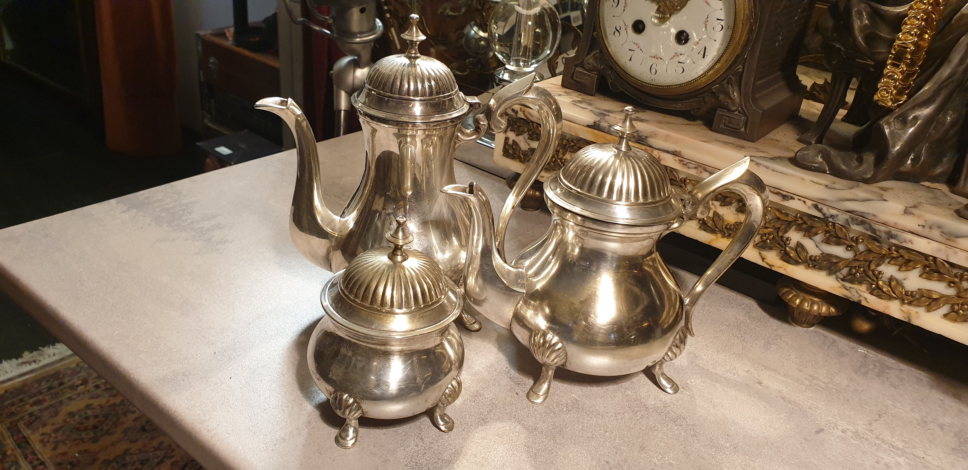 Coffee service in silver metal stamped Frionnet François,