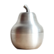 70s pear shaped ice bucket in brushed metal
