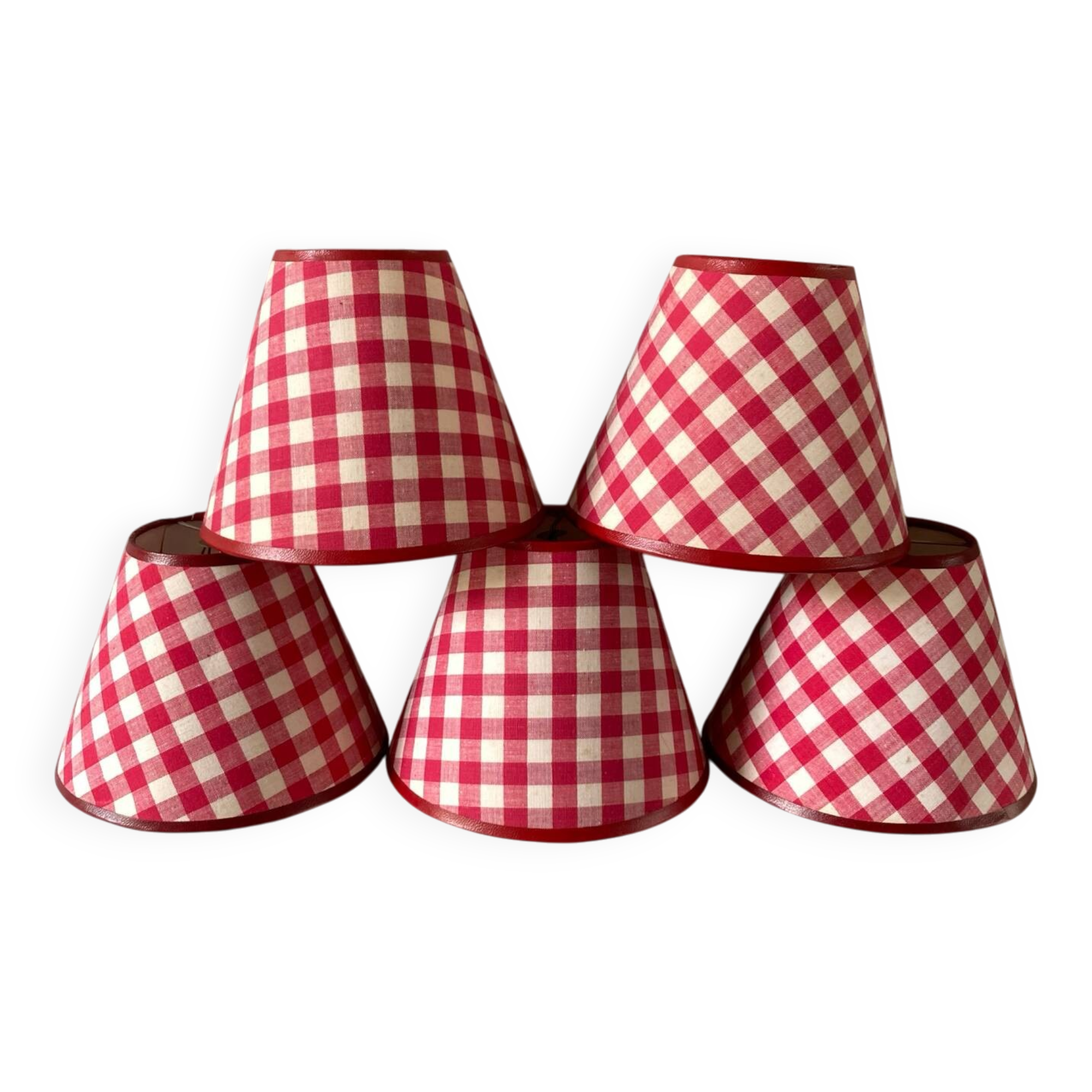 Vintage gingham lampshades