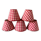 Abat-jours carreaux vichy vintage