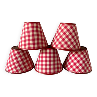 Vintage gingham lampshades