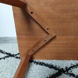 Coffee table with wooden compass legs