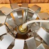 Ceiling lamp in aluminum slats 70s