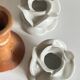 Lot bougeoirs porcelaine et grès vintage