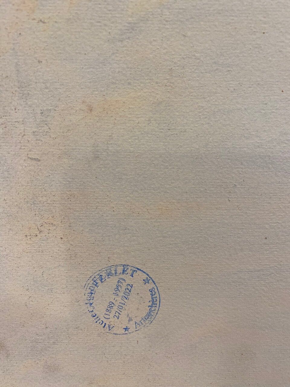 Tableau ancien, paysage Monts du Lyonnais daté 1948 et signé