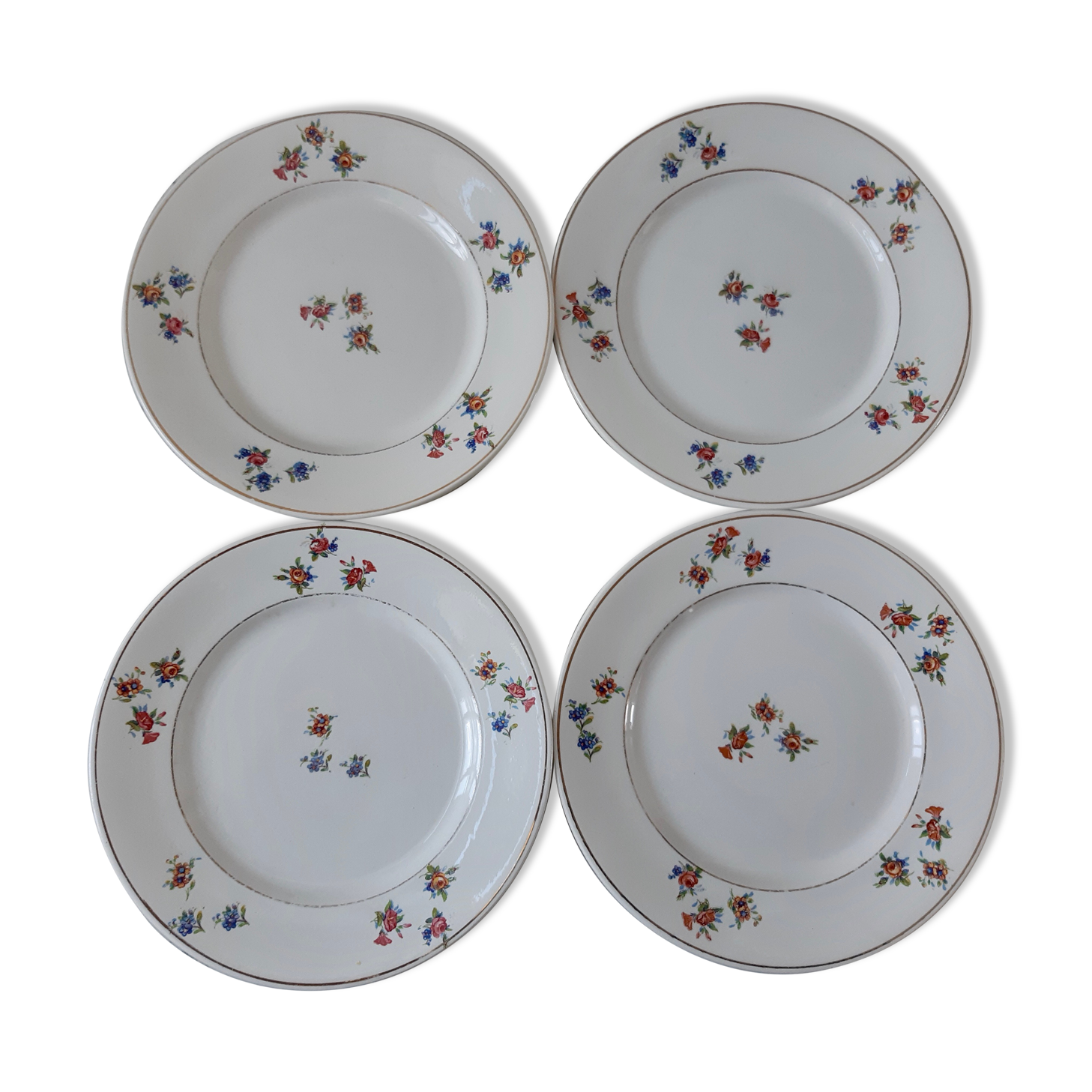 Lot of 4 plates Salins model Castile