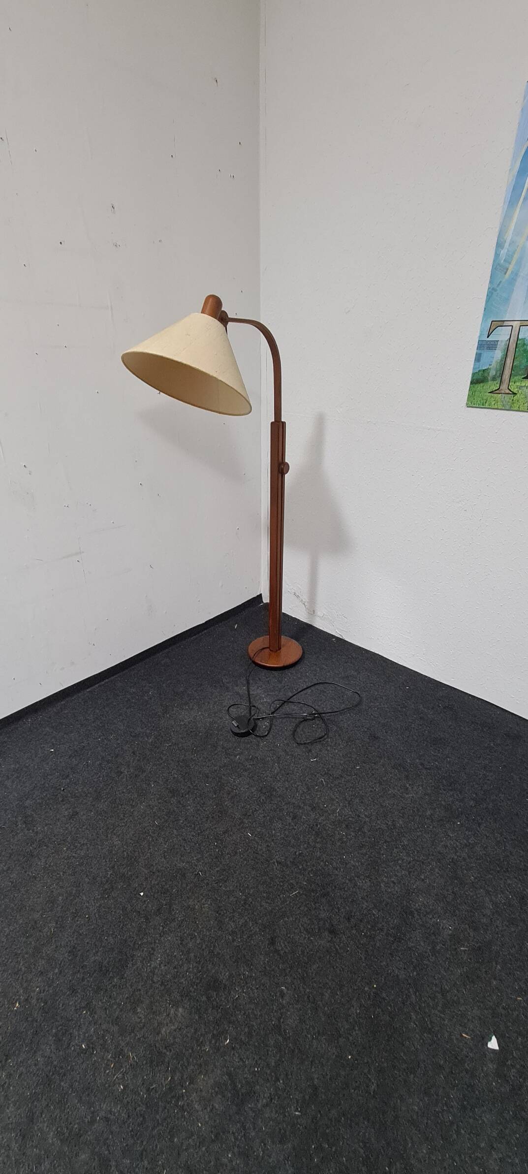 Vintage teak Danish design floor lamp by Domus