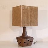 Lamp in chamotte ceramic and rope 1960