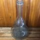 Ancienne bouteille style biot verre soufflé bullé bleuté vintage