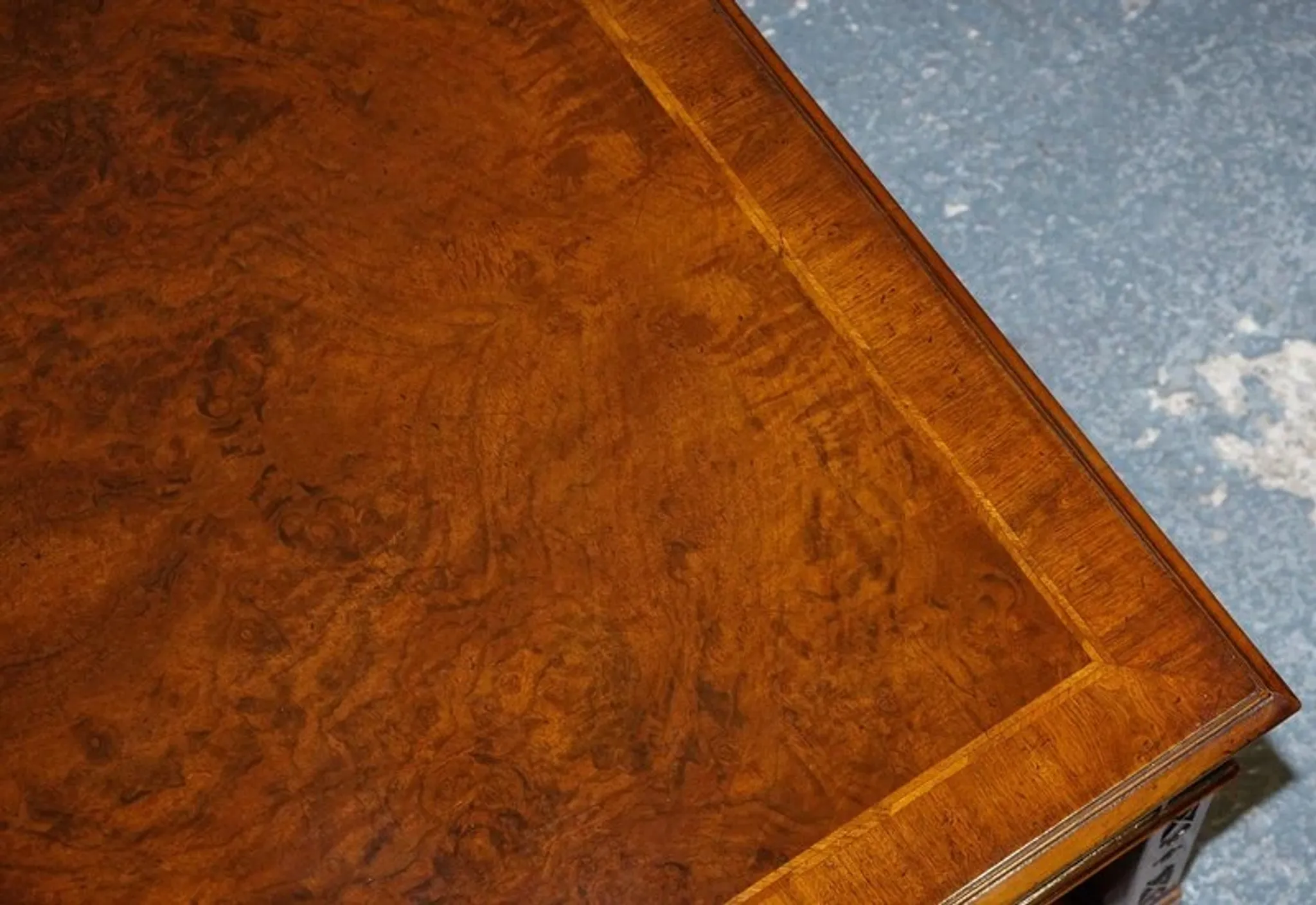 Large Georgian Coffee Table in Walnut Burr by Brights of Nettlebed London