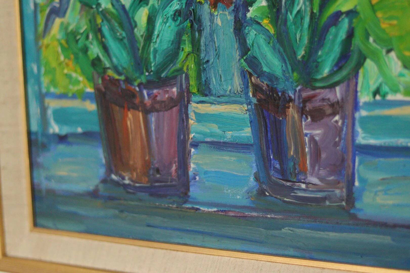 Oil on canvas "Fönster", Knut Lindström 1973