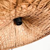 Woven wicker hat pendant