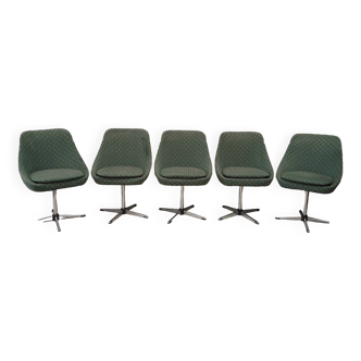 5 chaises pivotantes vintage 1970