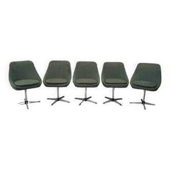 5 vintage swivel chairs 1970